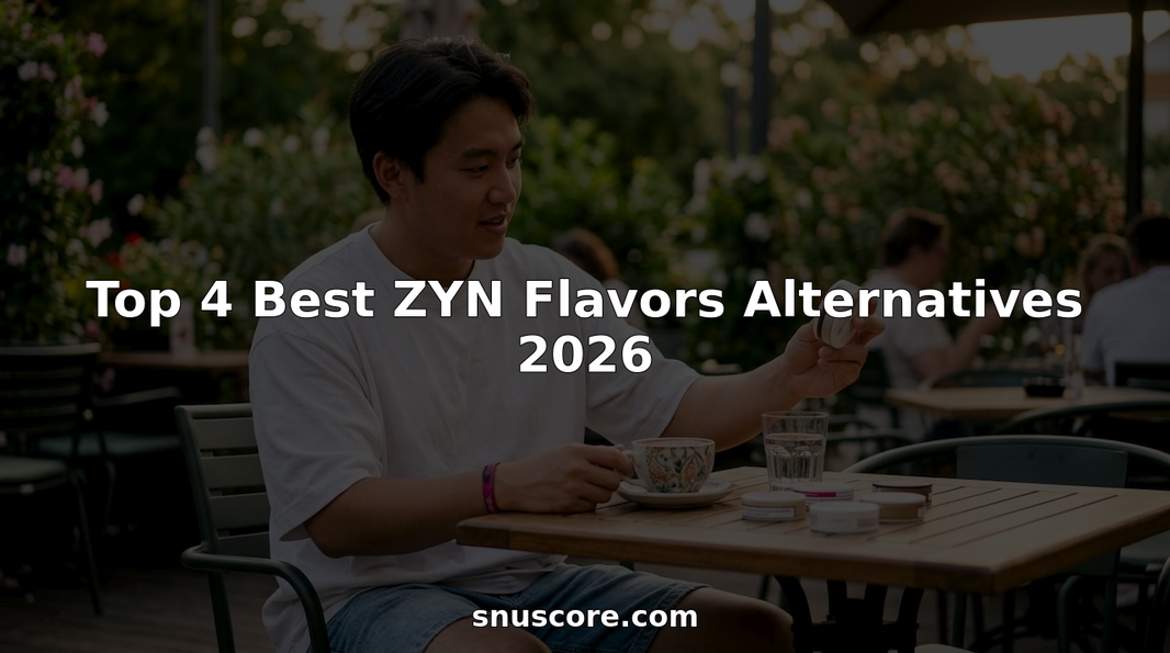 Person reviewing nicotine pouch flavor options at home