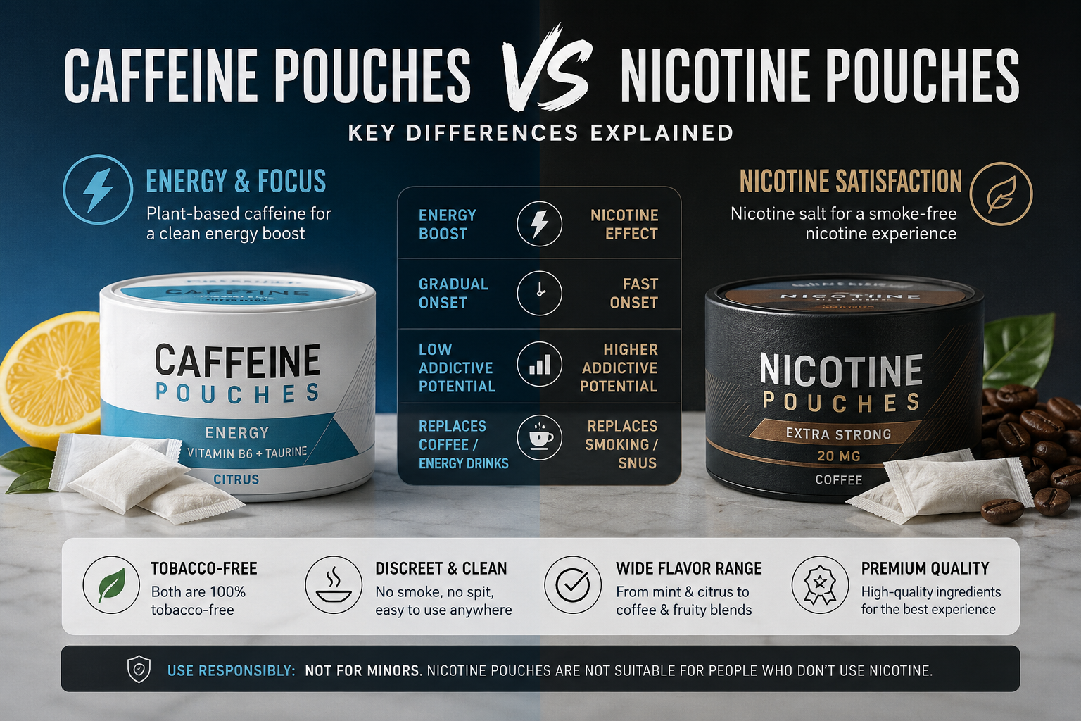 Caffeine or Nicotine Pouches: Key Differences Explained