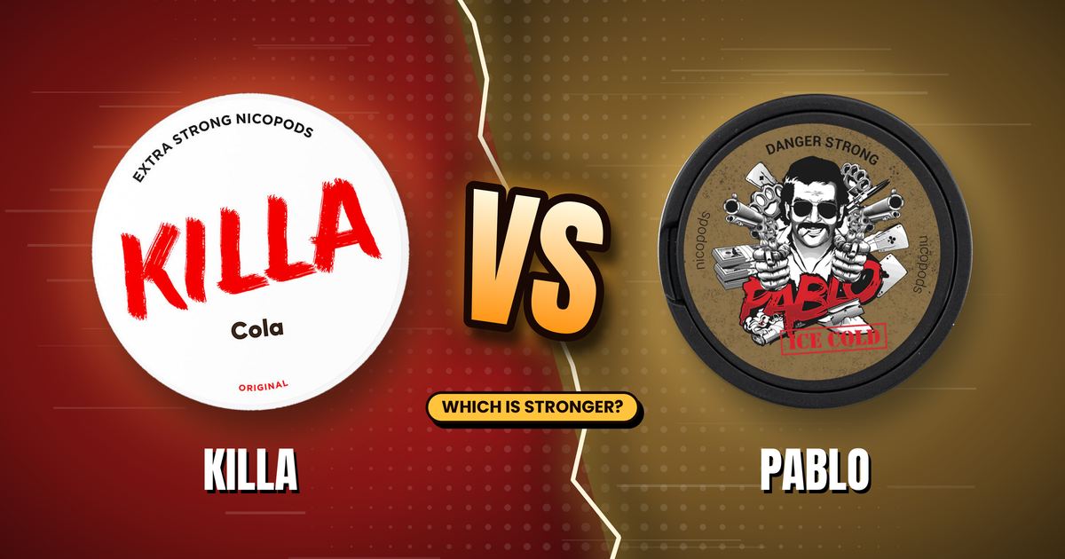Killa extra strong snus, compared with PABLO