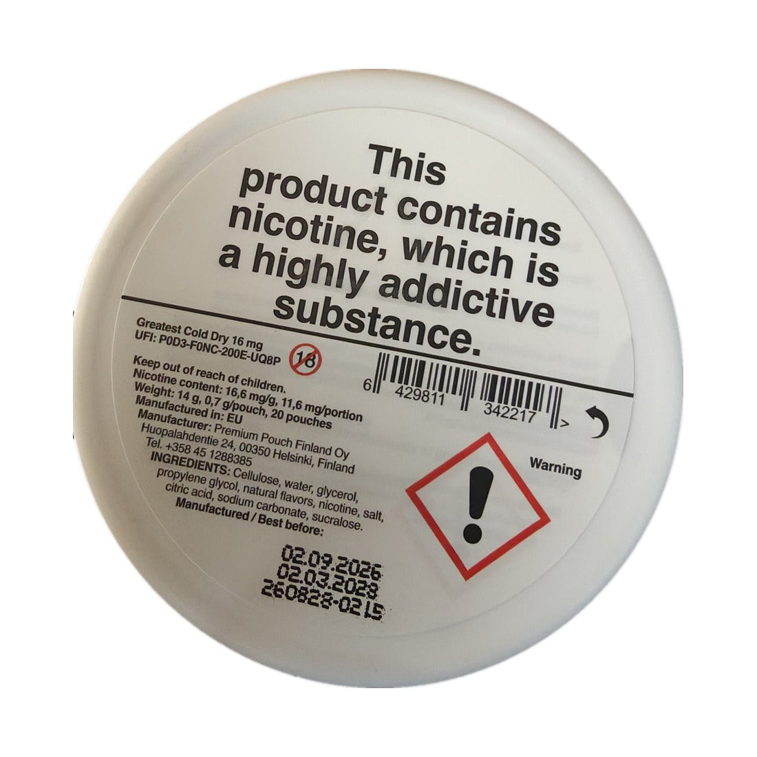 GREATEST Cold Dry nicotine pouches – image 3
