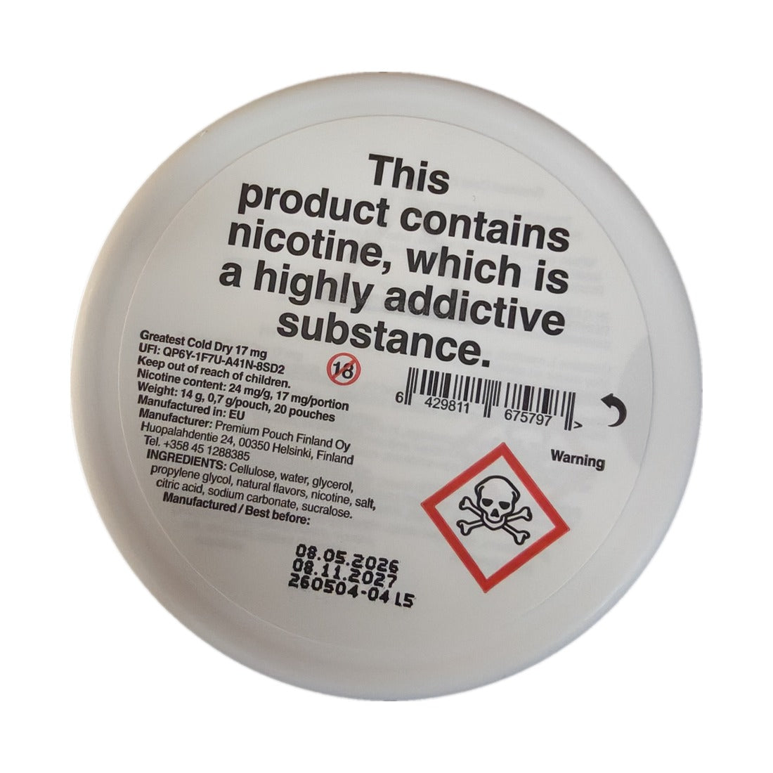 GREATEST Cold Dry Extra Strong nicotine pouches – image 3