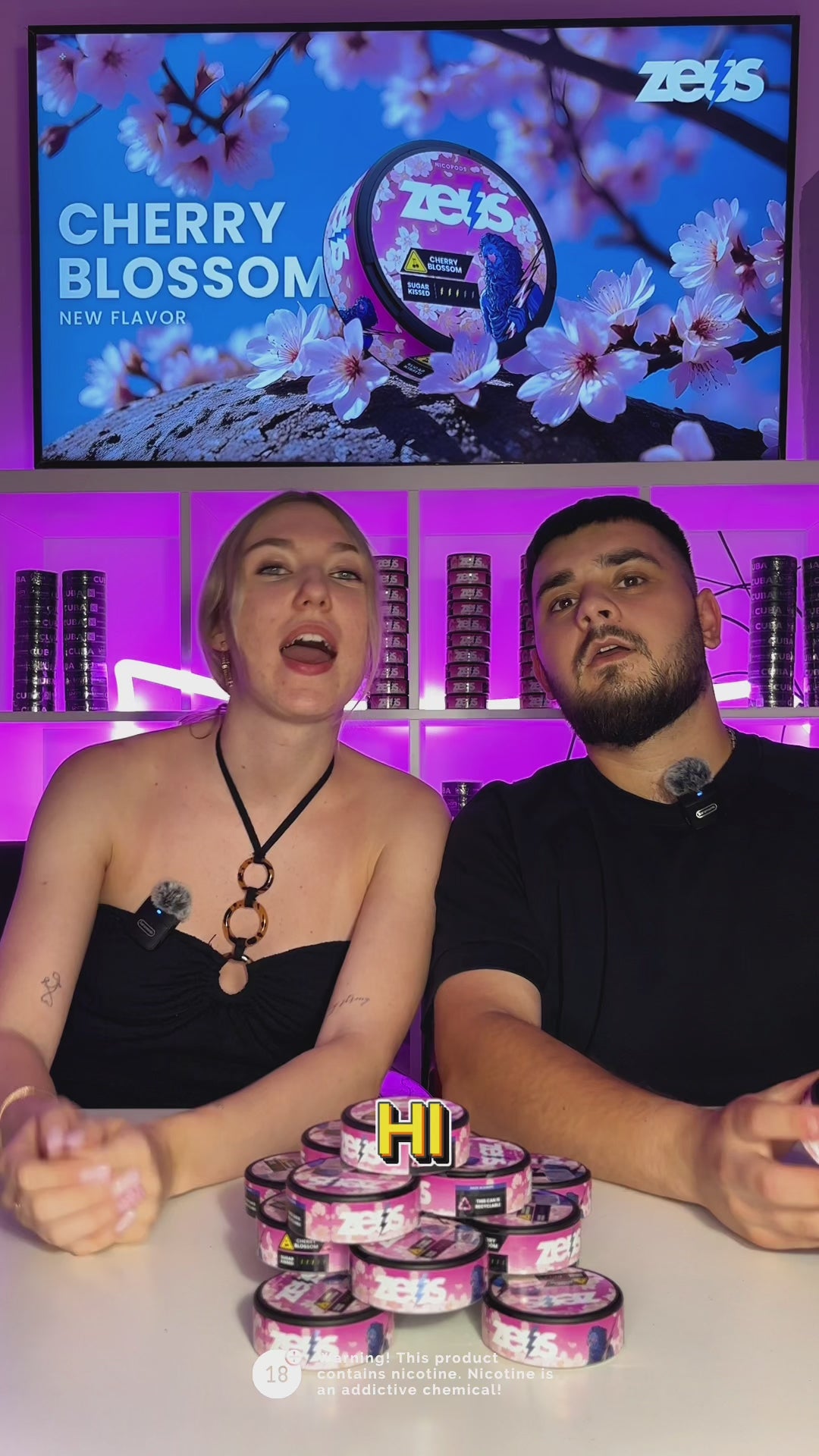 Zeus Cherry Blossom Strong Buy Nicotine Pouches Snus Core