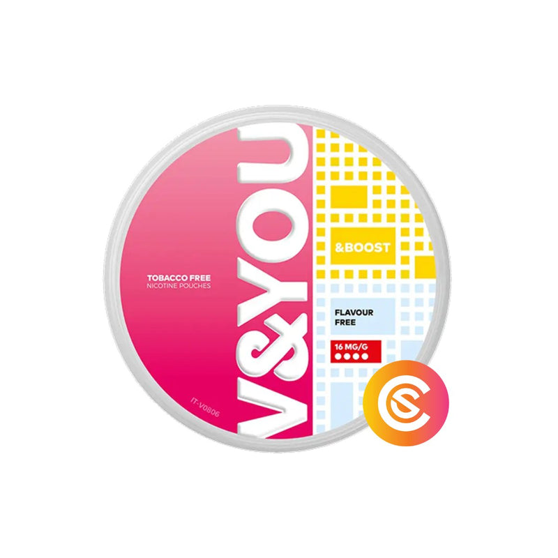 V&YOU &BOOST Flavour Free Strong Slim 16mg/g - SnusCore