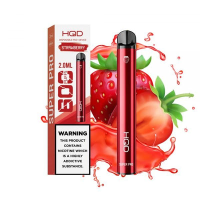 HQD Super Pro Strawberry 600 puffs - SnusCore