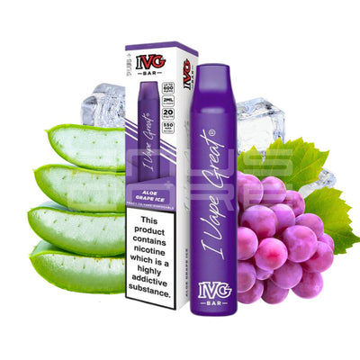 IVG BAR PLUS + Aloe Grape Ice 600 puffs - SnusCore