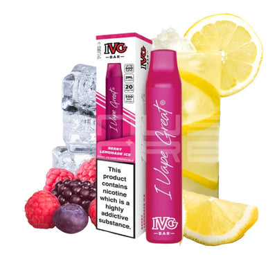 IVG BAR PLUS + Berry Lemonade Ice 600 puffs - SnusCore