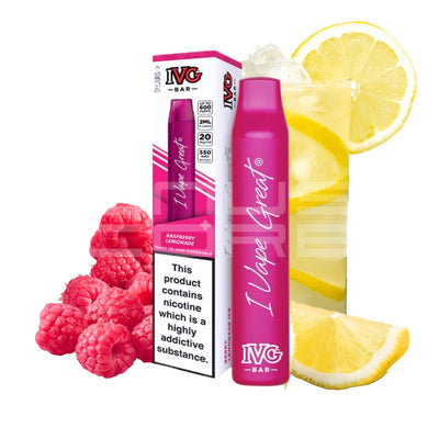 IVG BAR PLUS + Raspberry Lemonade 600 puffs - SnusCore