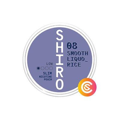 Shiro | 08 Smooth Liquorice 4 mg/g - SnusCore