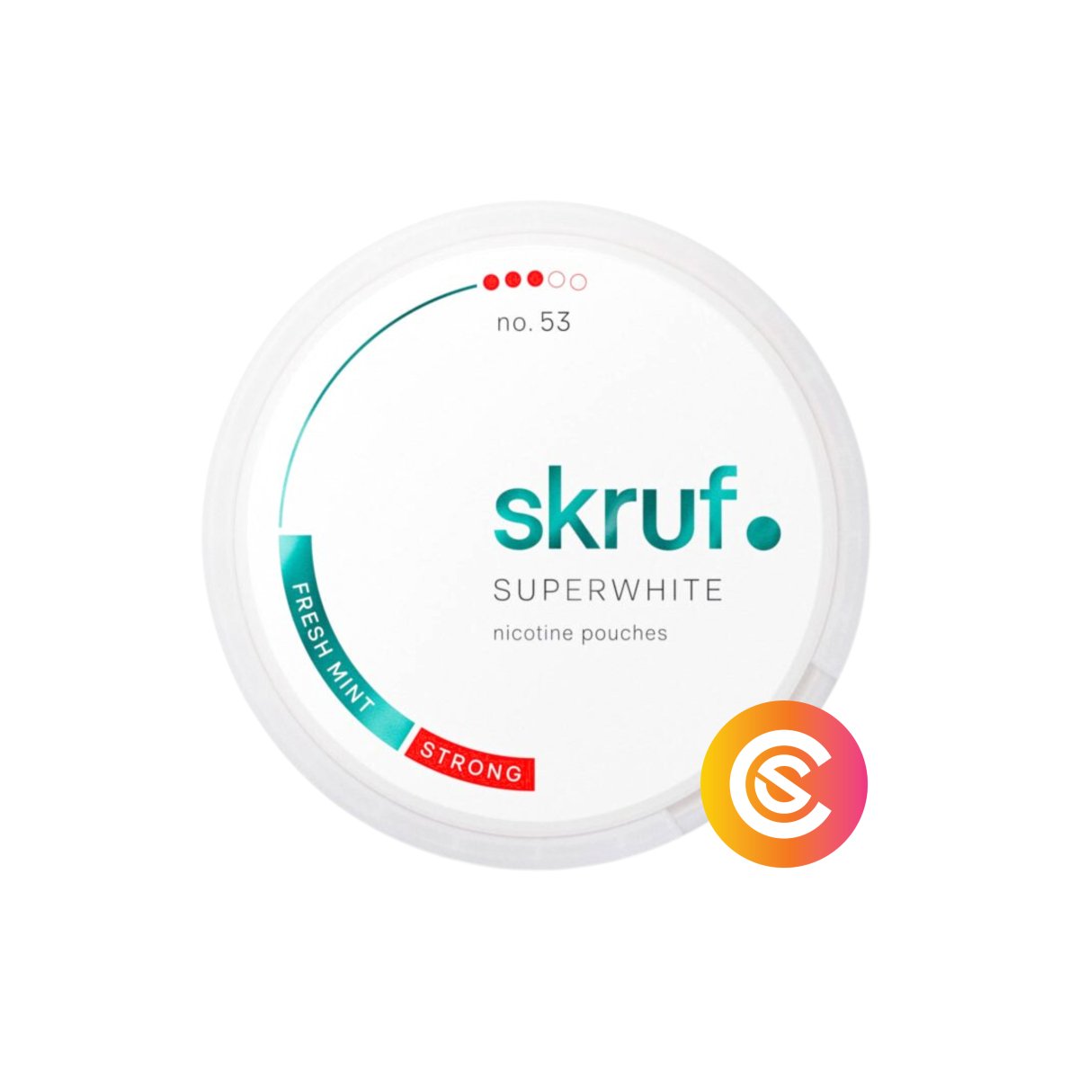 Skruf Super White No. 53 Fresh Mint Strong Snus Core
