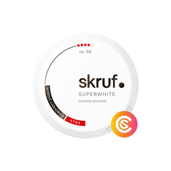 Skruf Super White No. 58 Nordic Liquorice Xtra Strong Snus Core