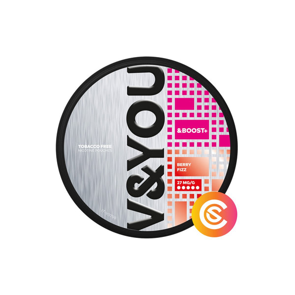 Buy V&YOU &BOOST+ Berry Fizz Extra Strong Snus Core