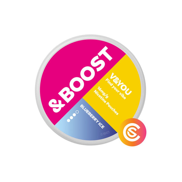Buy V&YOU &BOOST Blueberry Ice Strong Snus Core