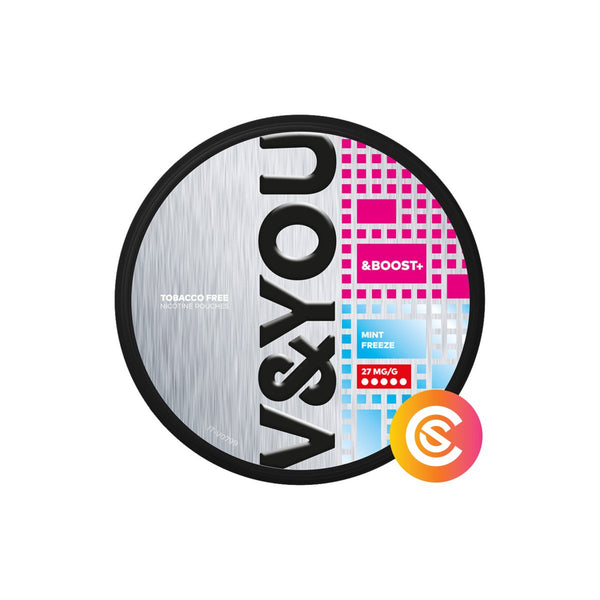 Buy V&YOU &BOOST+ Mint Freeze Extra Strong Snus Core